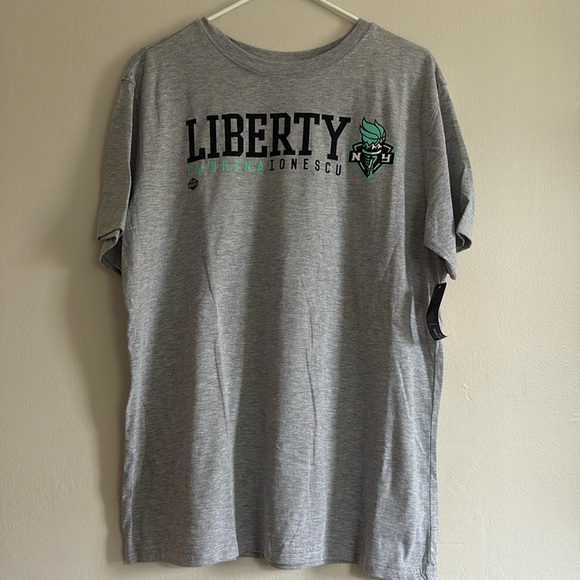 Sabrina Ionescu NY Liberty WNBA Gray Tee - Picture 1 of 4
